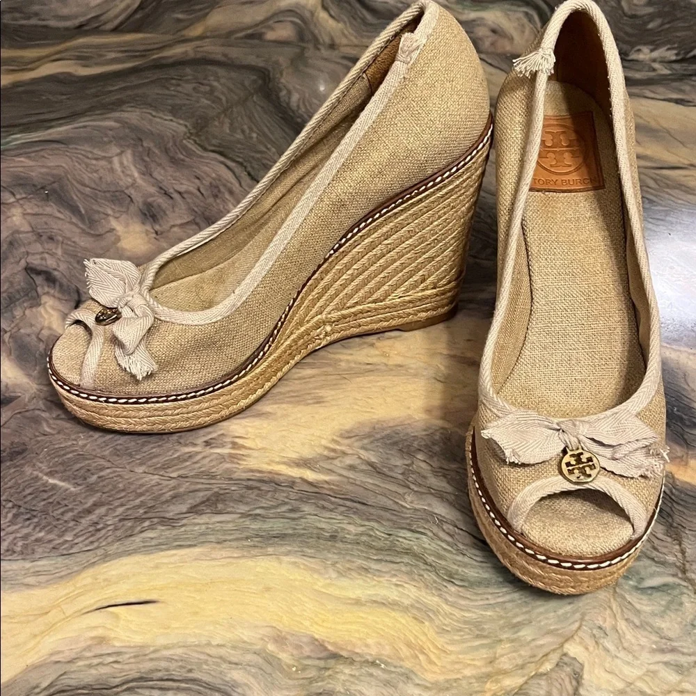 Tory Burch espadrille style wedges